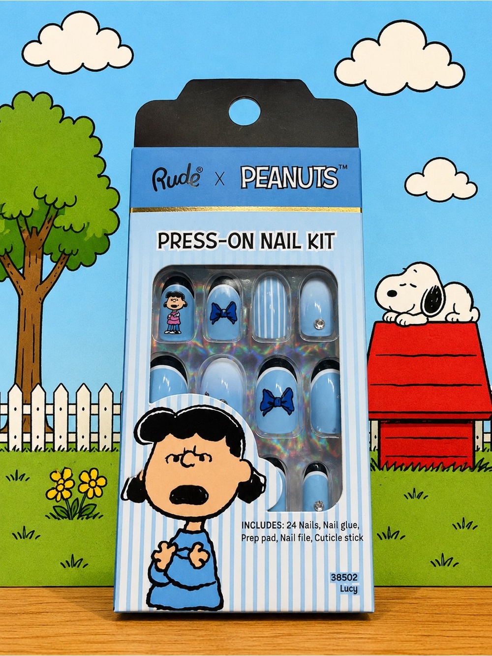 Rude x Peanuts Lucy Press-On Nail Kit